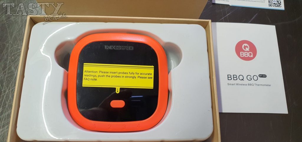 Verpackung des Bluetooth-Thermometers IBT-4XC von Inkbird.